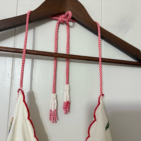 Farm Rio x Anthropologie Parrot Print Linen Tiered Mini Dress XL - Picture 8 of 15